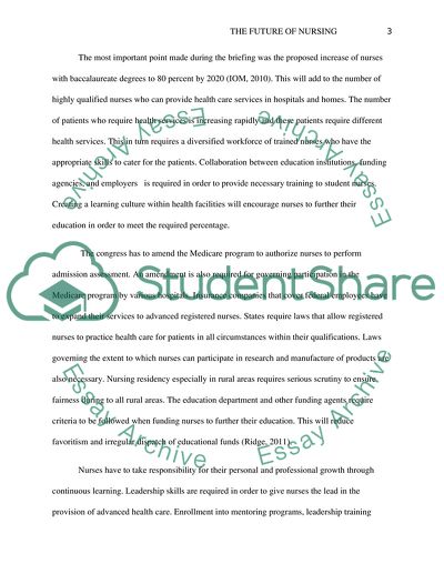 The Future of Nursing