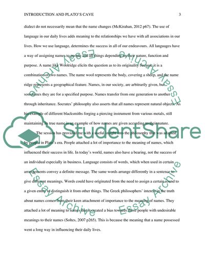 Topic One: Introduction, and Platos Cave