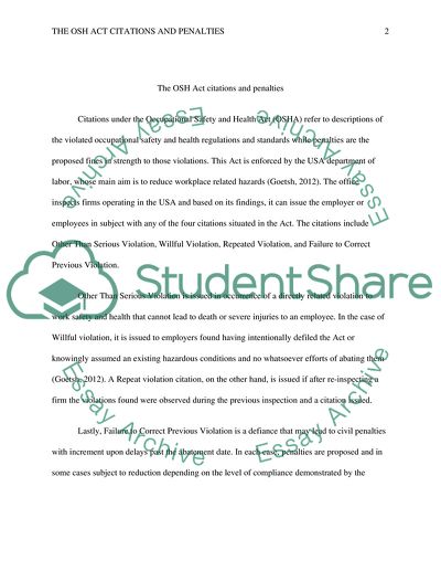 OSHA Citations & Penalties