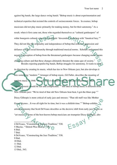 Evolution of Modern Jazz