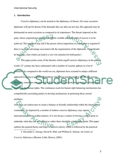 How Effective Are Strategies of Coercive Diplomacy in Pursuing International Security