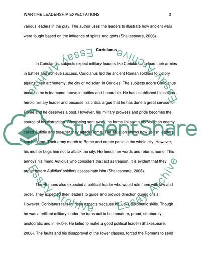 Wartime Leadership Expectations