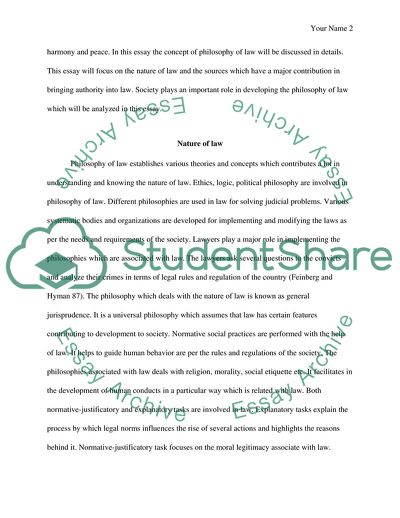 Philosophy of Laws Role in Society