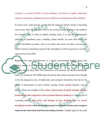 Analysis of Climate Change and Its Consequences, and the Benefits of Using Green Buildings