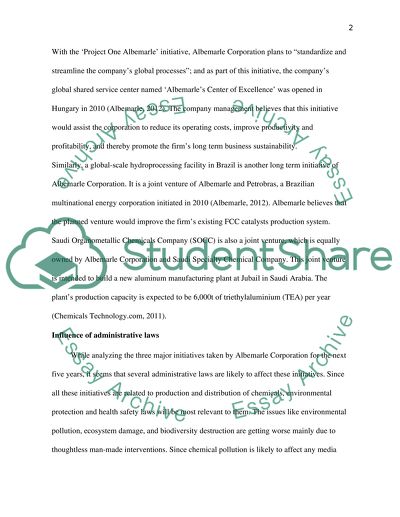 Albemarle: Case Study