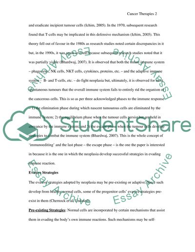 Immunologic Implications and Evasive Strategies Developed by Neoplasic Growths