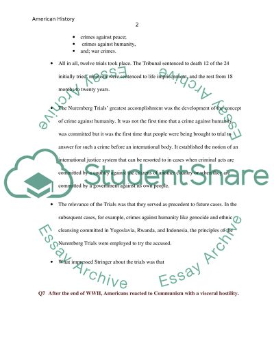 American history questions