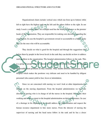 organizational culture in school essay