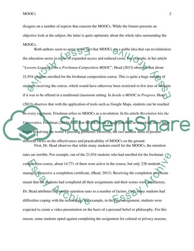 Massive Open Online Courses as a Revolution