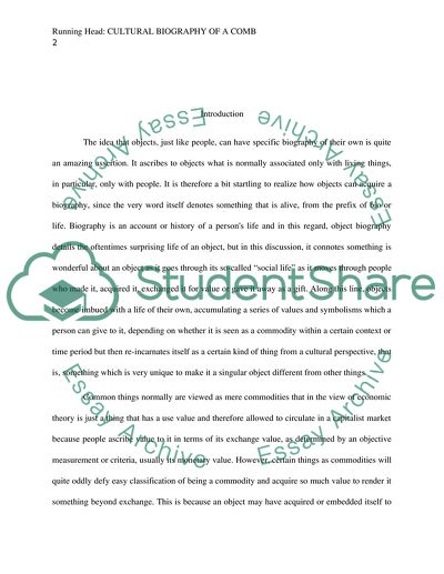 Cultural Biography of a Comb