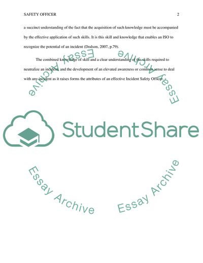 Fire Department Incident Safety Officer by David .W. Dodson