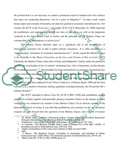 The International Tribunal for Yugoslavia