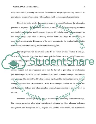 Psychology in the Media