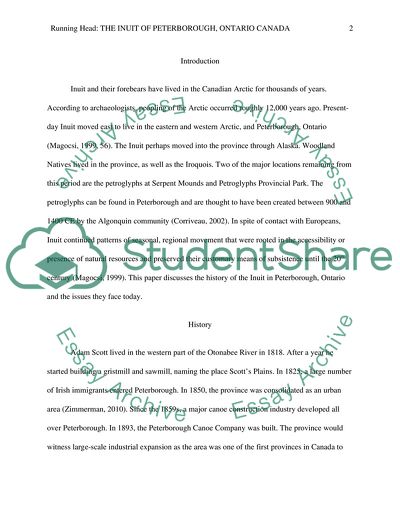 The Inuit of Peterborough, Ontario Canada