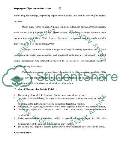 Aspergers syndrome (autism)