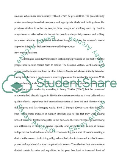 Cigarettes in Fashion