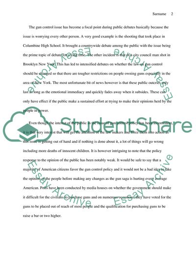 Opinions on Gun Control by Age Group