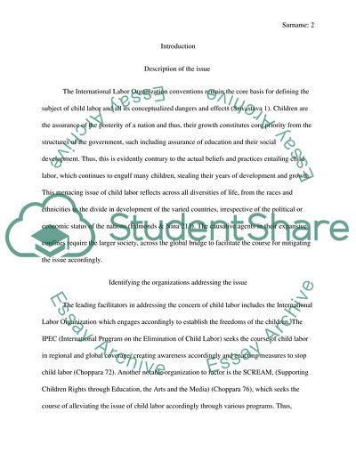 Child Labor and the International Labor Organization