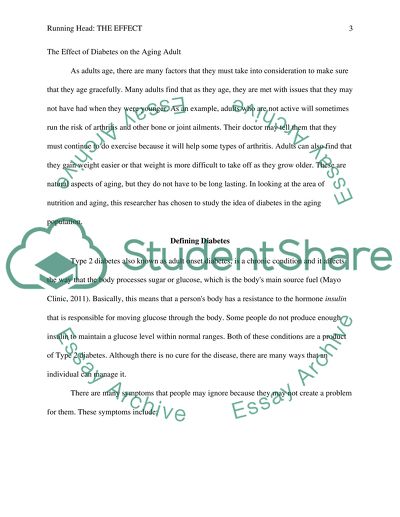 The Effects of Diabetes on Aging Adults