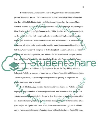 Male Characters in The Illiad