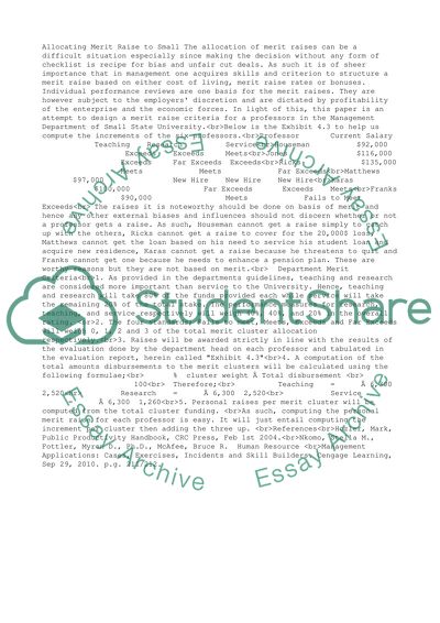 Allocating Merit Raises