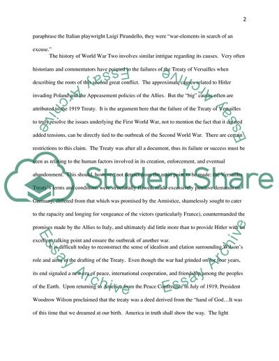 The Versailles Treaty And World War Two