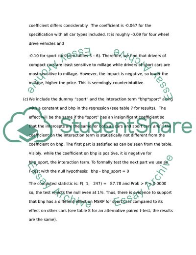 Econometrics Data Analysis