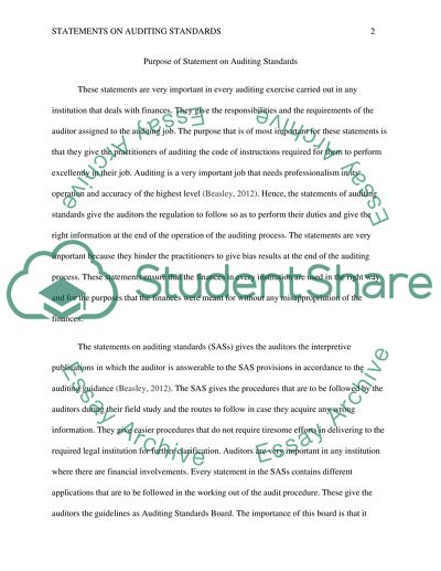 Statements on Auditing Standadards : Related Parties