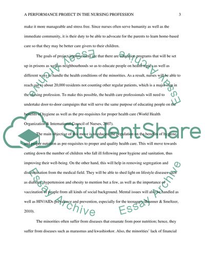 service improvement essay nursing