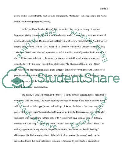 Select 5 poems by Emily Dickinson and analyze them