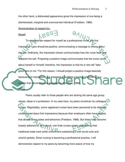 Professionalism in Nursing