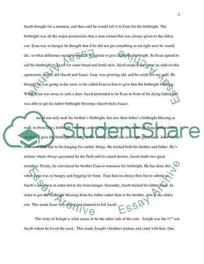 Comparing the Qualities of Jacob and Joseph in the Bible