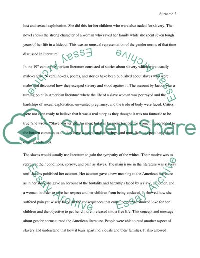 Stephen Crane and Harriet Jacobs Novels Summary