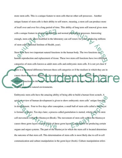 The Ethical Controversy of Stem Cells