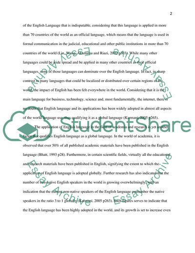 English and Globalization the Incorporation of the Language in Various Cultures