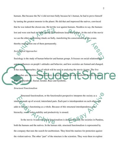 Avatar: seen through five sociological perspectives