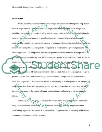 Monopolistic Competition versus Monopoly