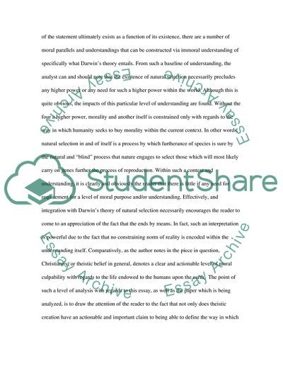 Darwin Natural Selection