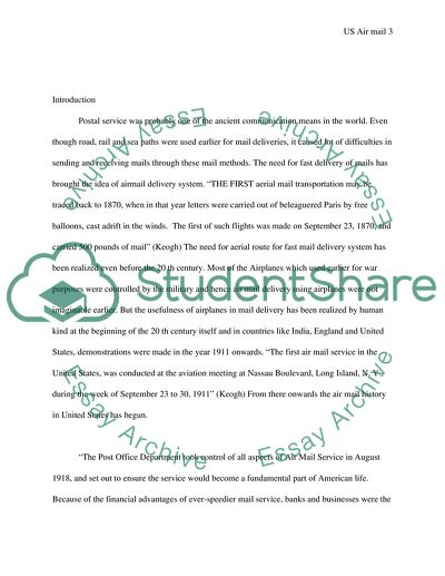 History on the Start of the US Air Mail