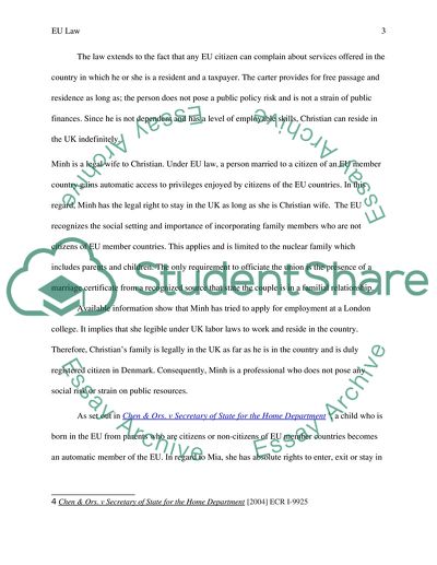 Analysis of Cases Concerning European Union Law
