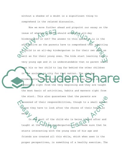 Why every child should attend all-day kindergarten