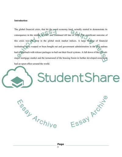 The Global Financial Crisis of 2007