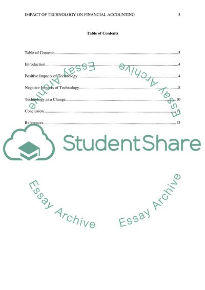 The Impact Of Technology On Financial Accounting