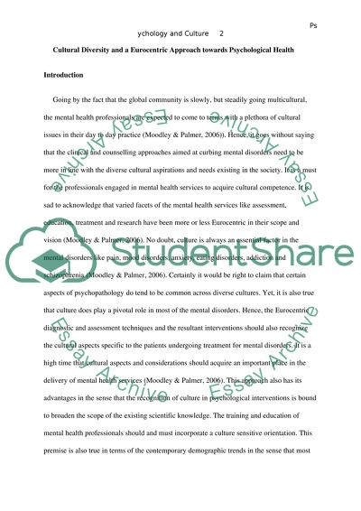 The Impact of Culture on Mental Health