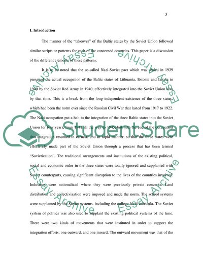 The Soviet Takeover of the Baltic States