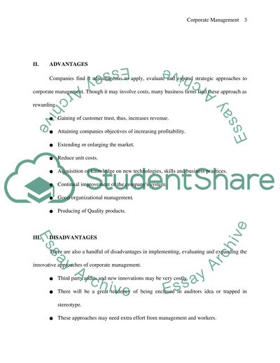 Innovative Approaches to Corporate Management