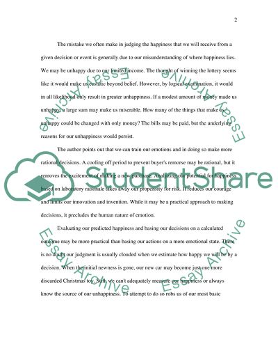 The futile Pursuit of Happiness