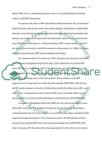 Impact of Poverty on Mother-Child HIV Transmission