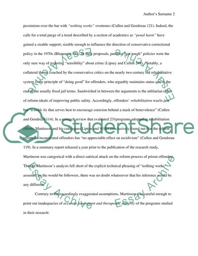 The main purpose of a prison sentence is to reform the offender