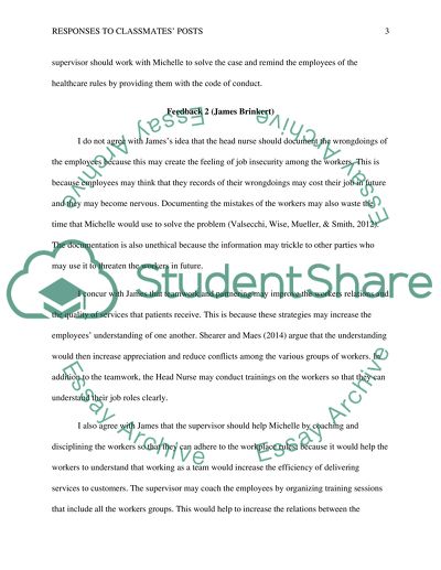 Response to Classmates Week 11